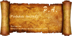 Podoba Anikó névjegykártya